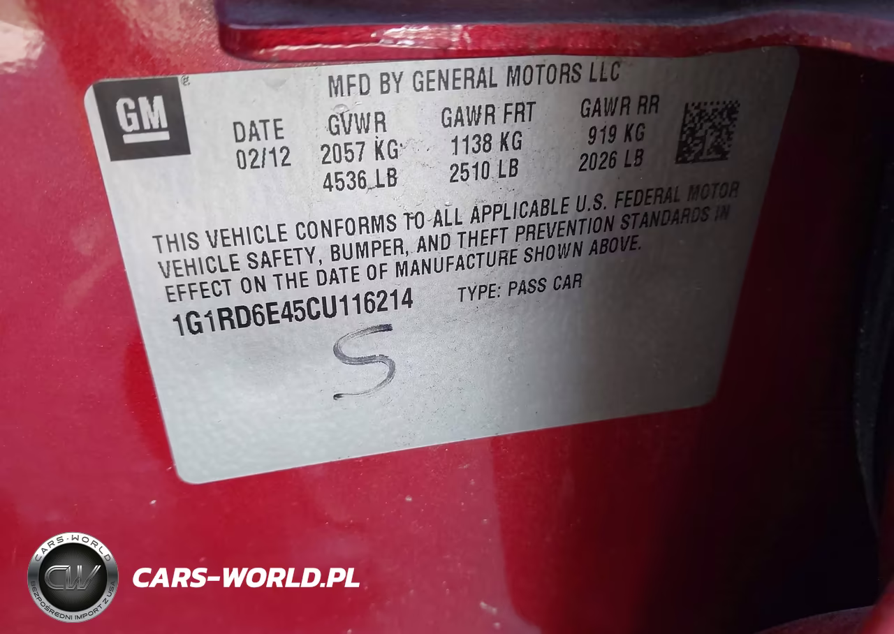 2012 Chevrolet Volt VIN:1G1RD6E45CU116214 - 9