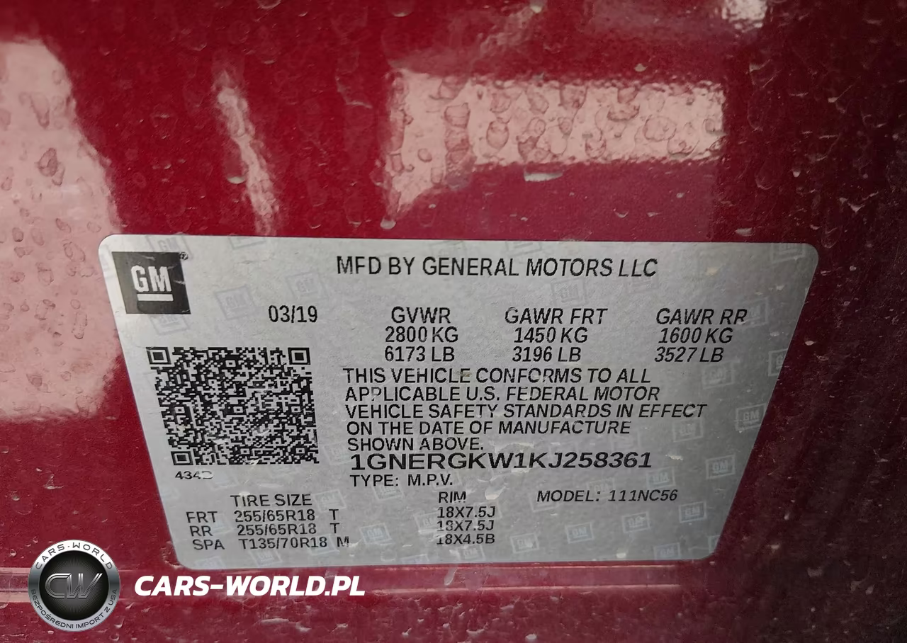 2019 Chevrolet Traverse 1Lt VIN:1GNERGKW1KJ258361 - 9