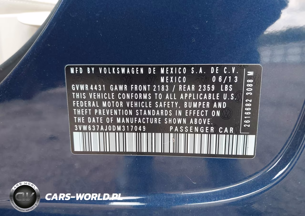 2013 Volkswagen Jetta Hybrid Se VIN:3VW637AJ0DM317049 - 9