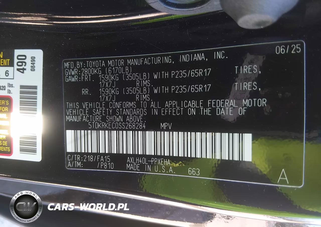 2025 Toyota Sienna Le VIN:5TDKRKEC0SS268284 - 9