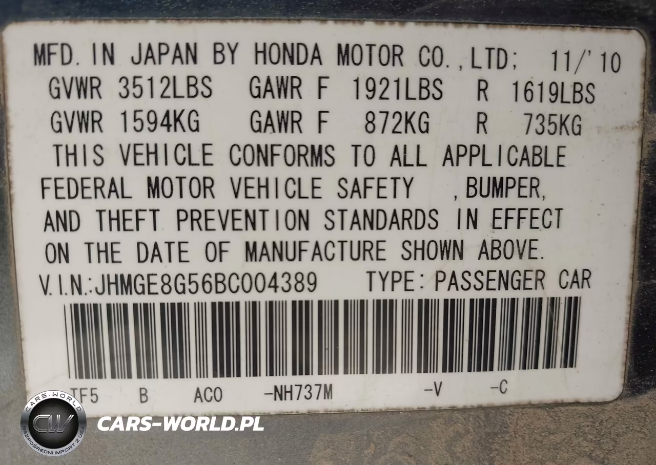 2011 Honda Fit Sport VIN:JHMGE8G56BC004389 - 9