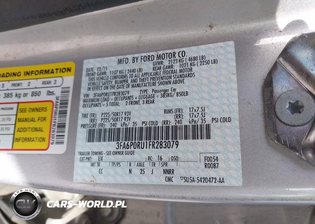 2015 Ford Fusion Hybrid Titanium VIN:3FA6P0RU1FR283079 - 9
