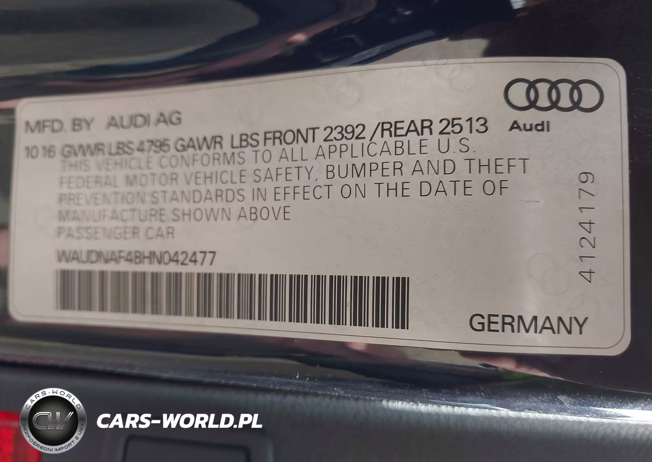 2017 Audi A4 2.0T Season Of Audi Premium VIN:WAUDNAF48HN042477 - 9