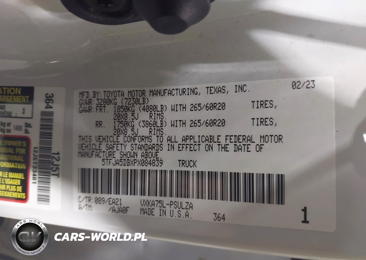 2023 Toyota Tundra Crewmax Limited VIN:5TFJA5DBXPX084839 - 9