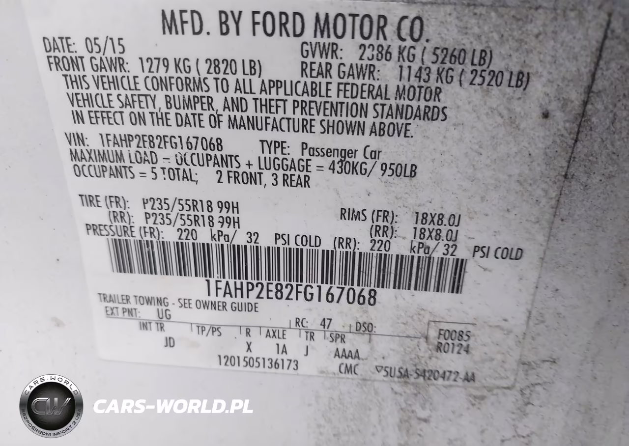 2015 Ford Taurus Sel VIN:1FAHP2E82FG167068 - 9