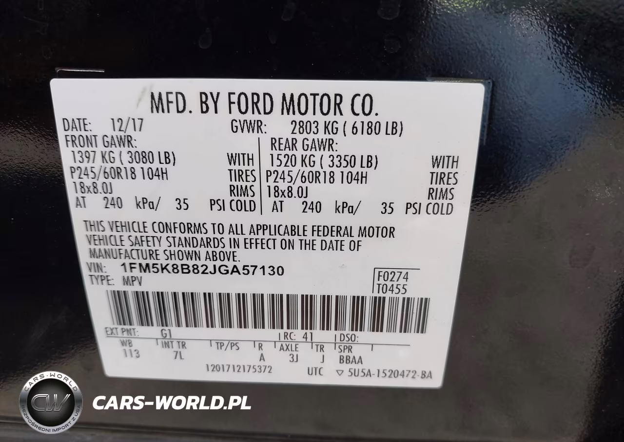 2018 Ford Explorer VIN:1FM5K8B82JGA57130 - 9