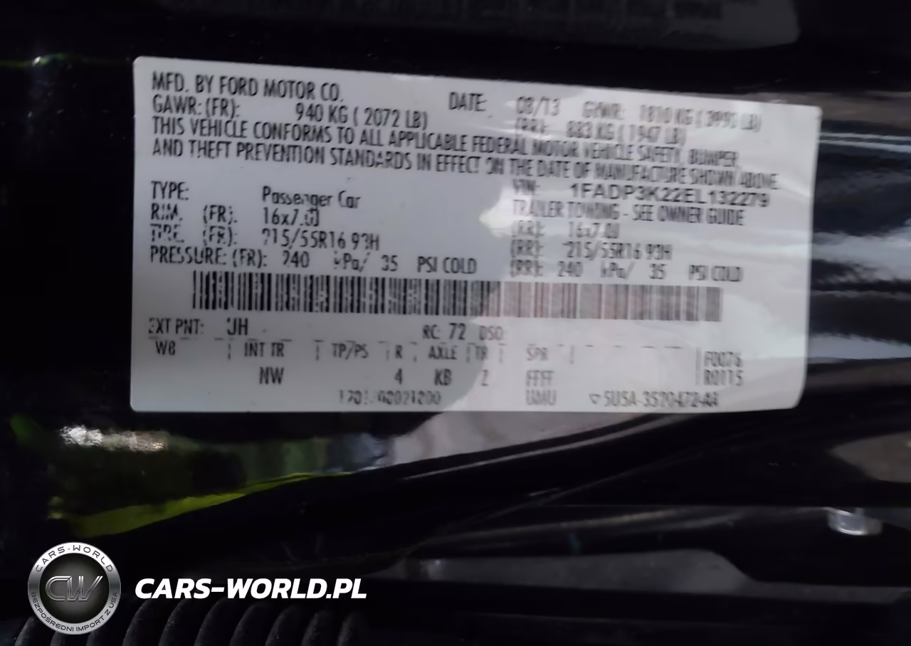 2014 Ford Focus Se VIN:1FADP3K22EL132279 - 9