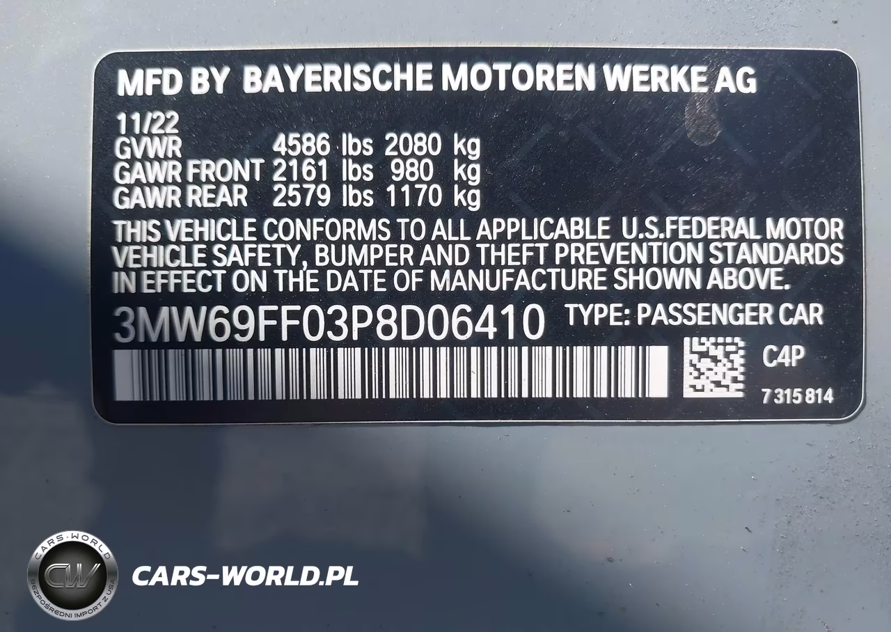 2023 BMW 330I VIN:3MW69FF03P8D06410 - 9