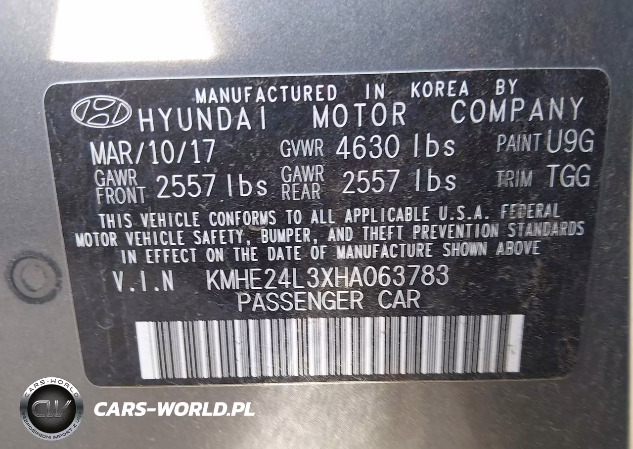 2017 Hyundai Sonata Hybrid Se VIN:KMHE24L3XHA063783 - 9