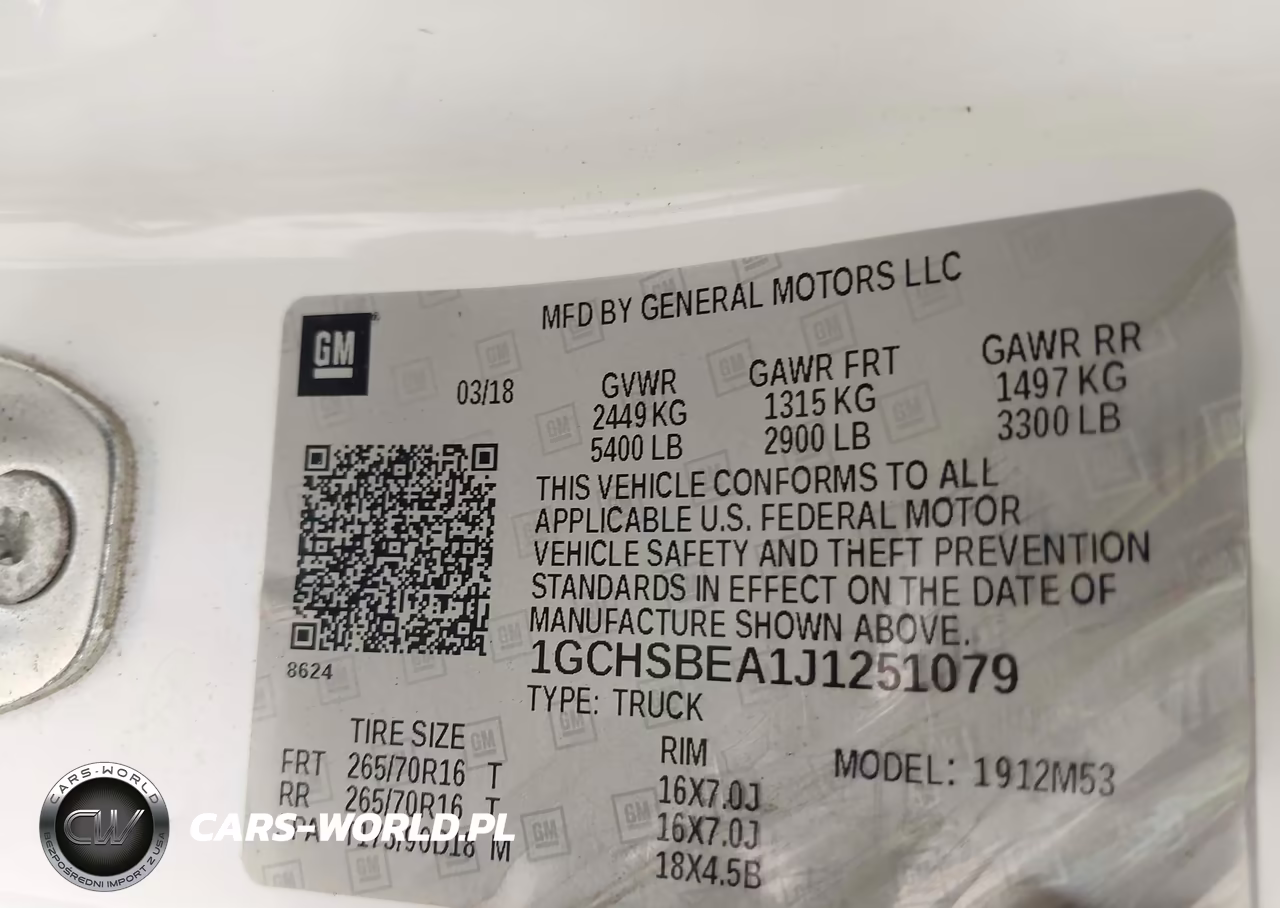 2018 Chevrolet Colorado Wt VIN:1GCHSBEA1J1251079 - 9