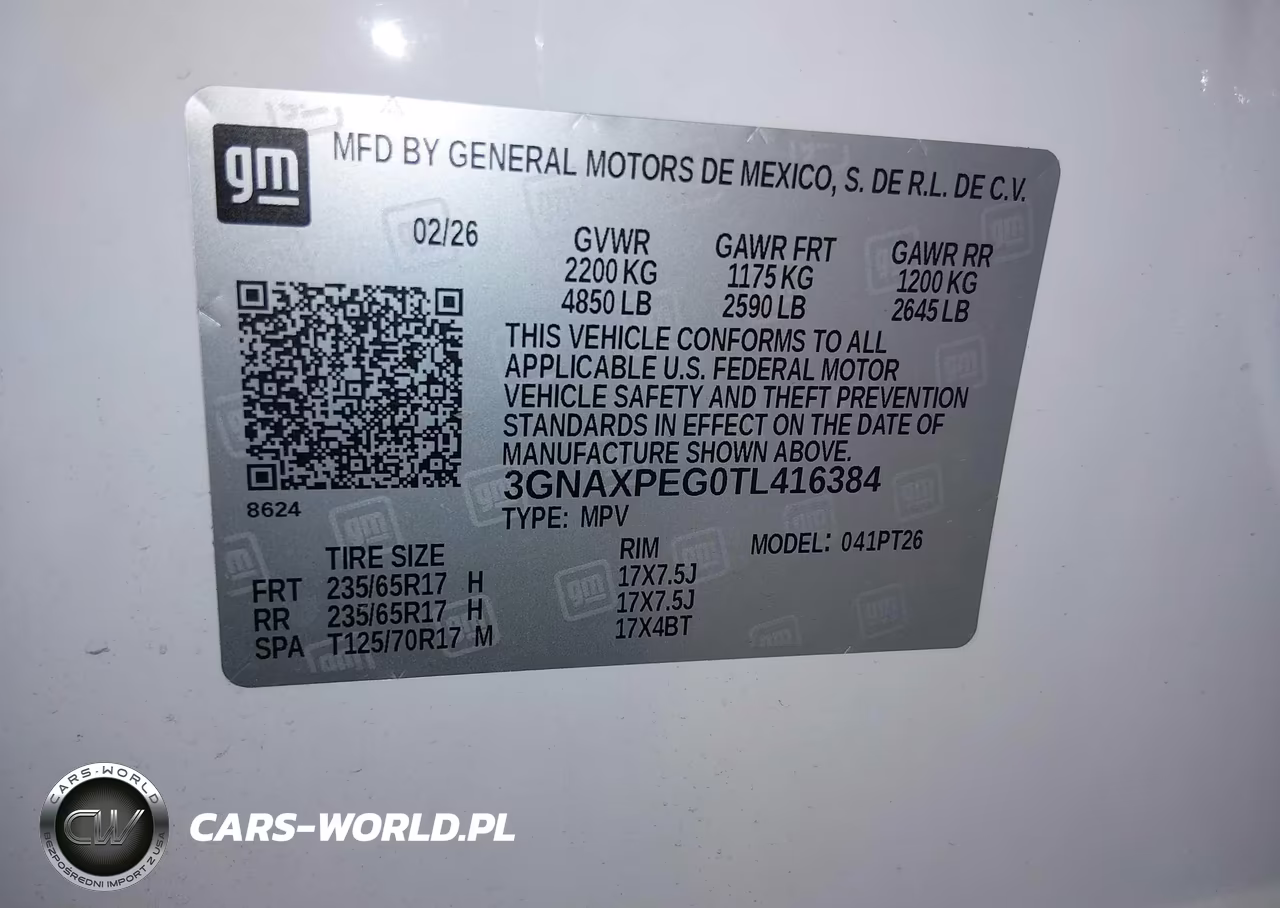 2026 Chevrolet Equinox Awd Lt VIN:3GNAXPEG0TL416384 - 9