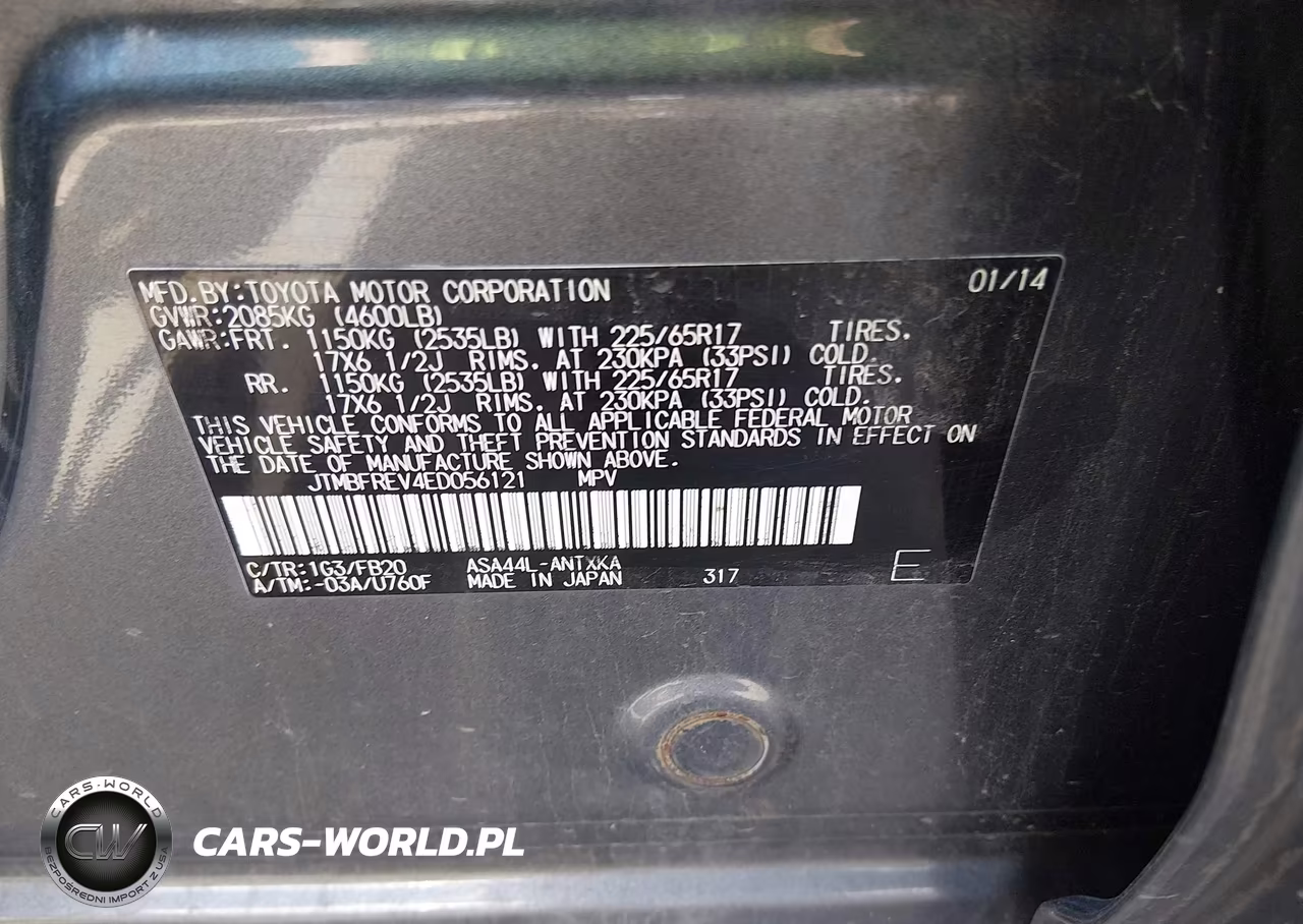 2014 Toyota Rav4 Le VIN:JTMBFREV4ED056121 - 9
