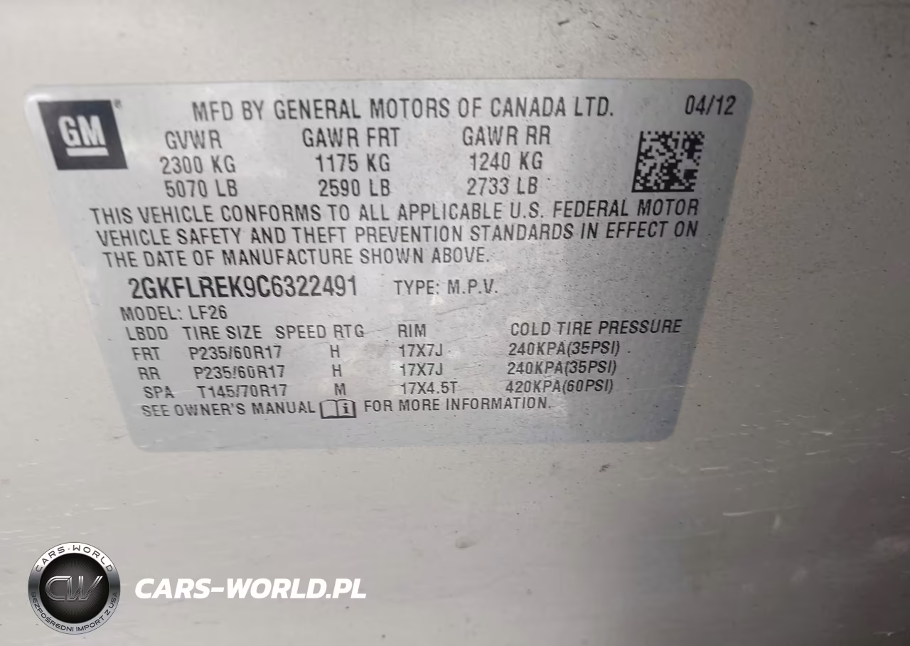 2012 GMC Terrain Sle-1 VIN:2GKFLREK9C6322491 - 9