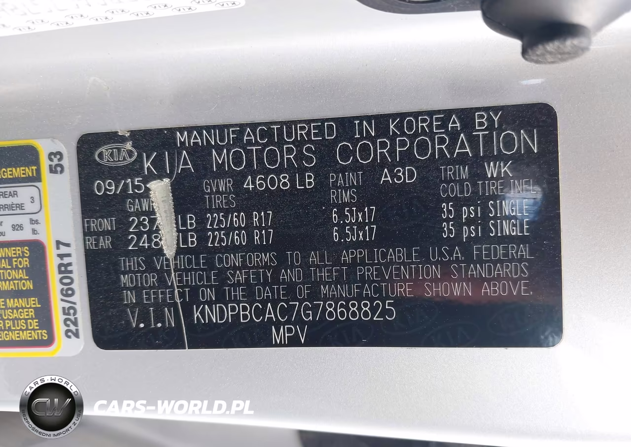 2016 Kia Sportage Lx VIN:KNDPBCAC7G7868825 - 9