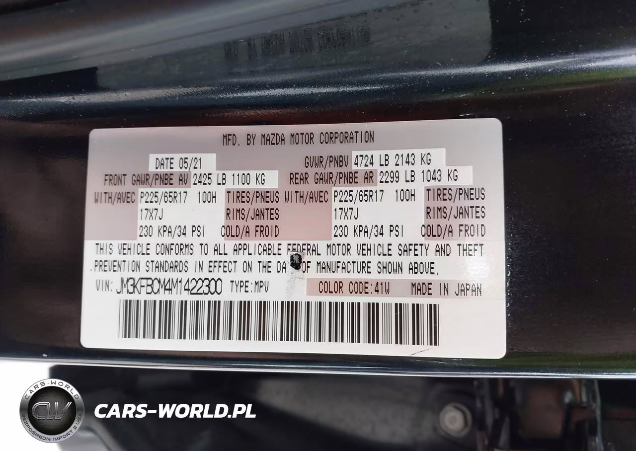 2021 Mazda Cx-5 Touring VIN:JM3KFBCM4M1422300 - 9