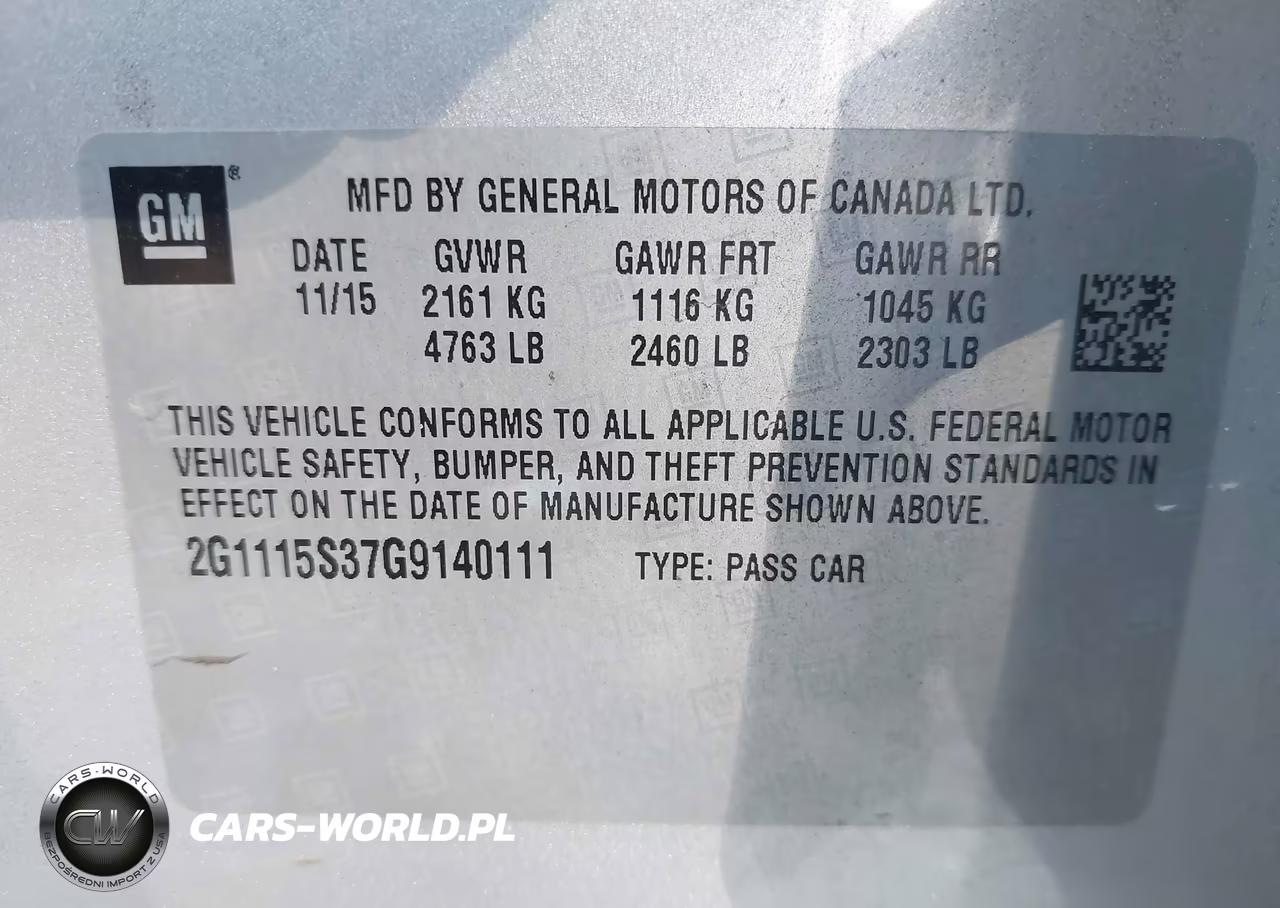 2016 Chevrolet Impala 2Lt VIN:2G1115S37G9140111 - 9