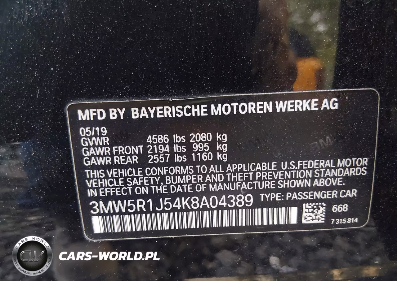 2019 BMW 330I VIN:3MW5R1J54K8A04389 - 9