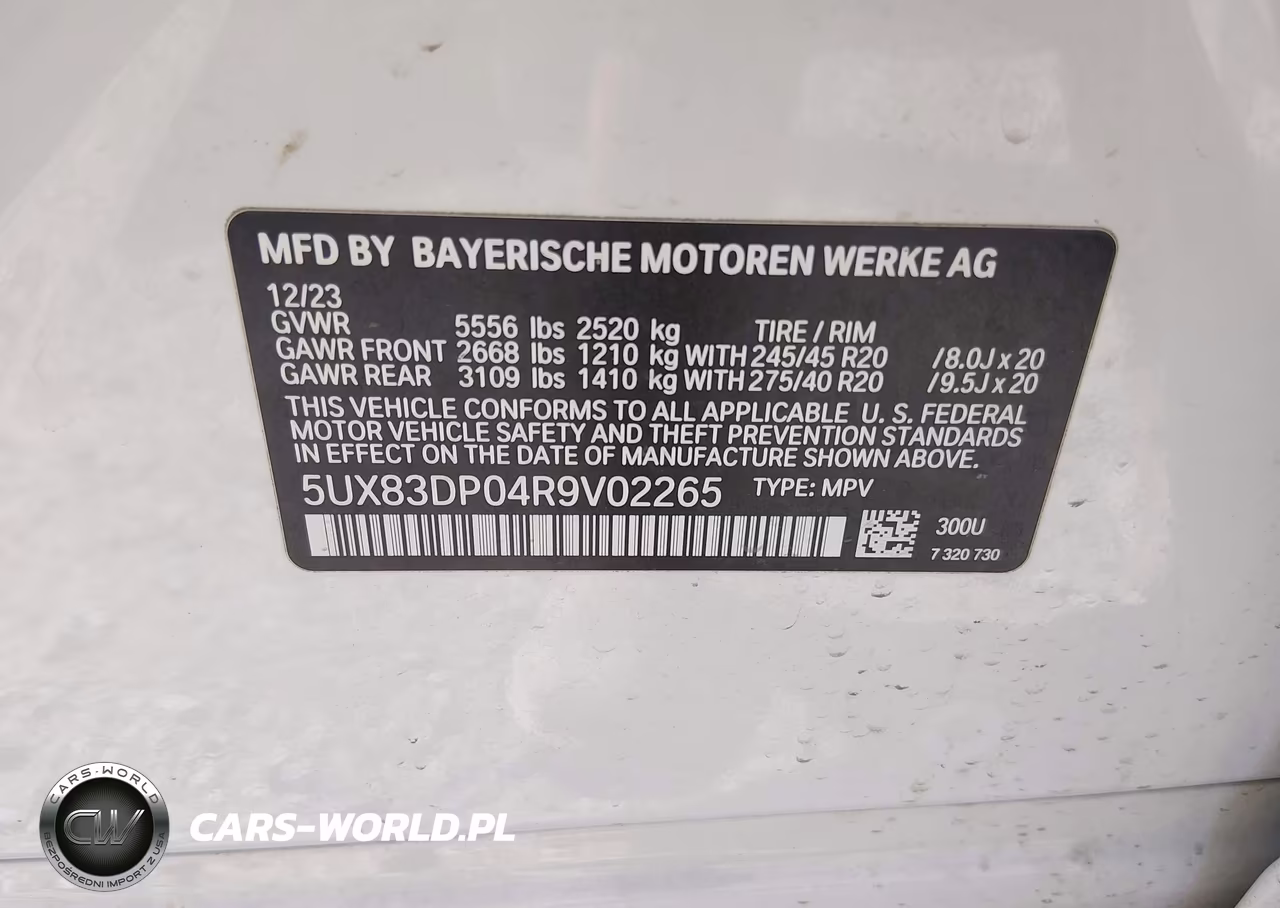 2024 BMW X3 M40I VIN:5UX83DP04R9V02265 - 9