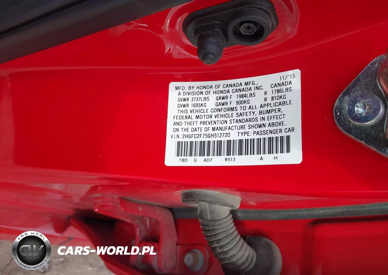 2016 Honda Civic Ex VIN:2HGFC2F75GH512720 - 9