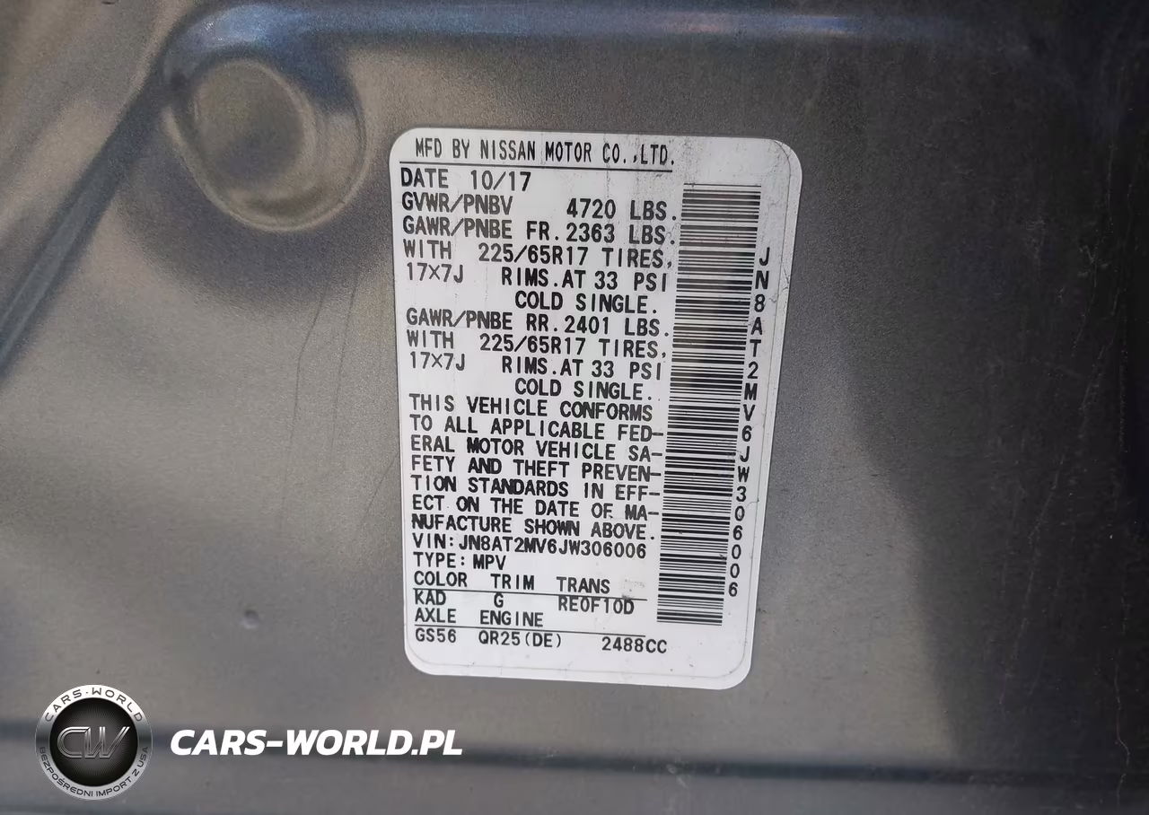 2018 Nissan Rogue Sv VIN:JN8AT2MV6JW306006 - 9