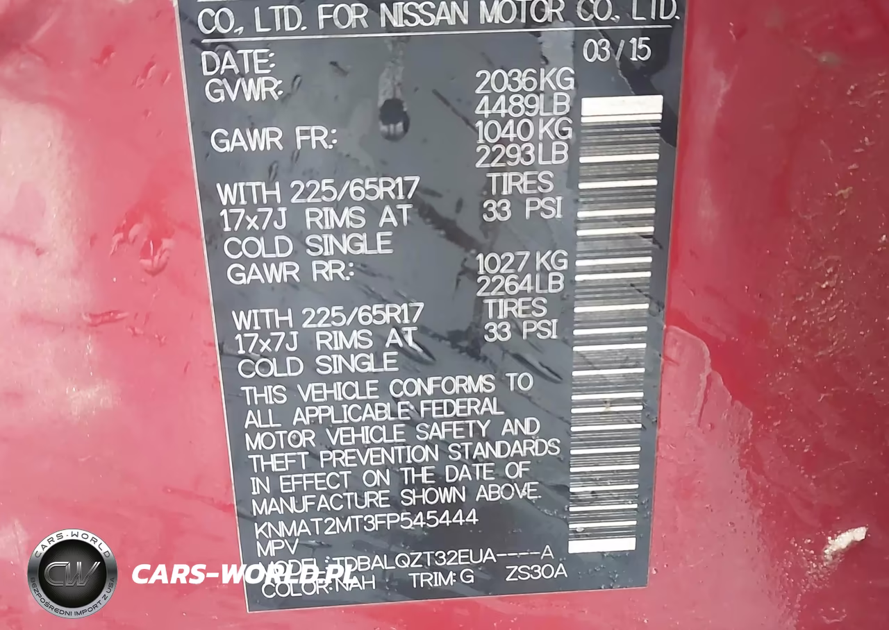 2015 Nissan Rogue Sv VIN:KNMAT2MT3FP545444 - 9