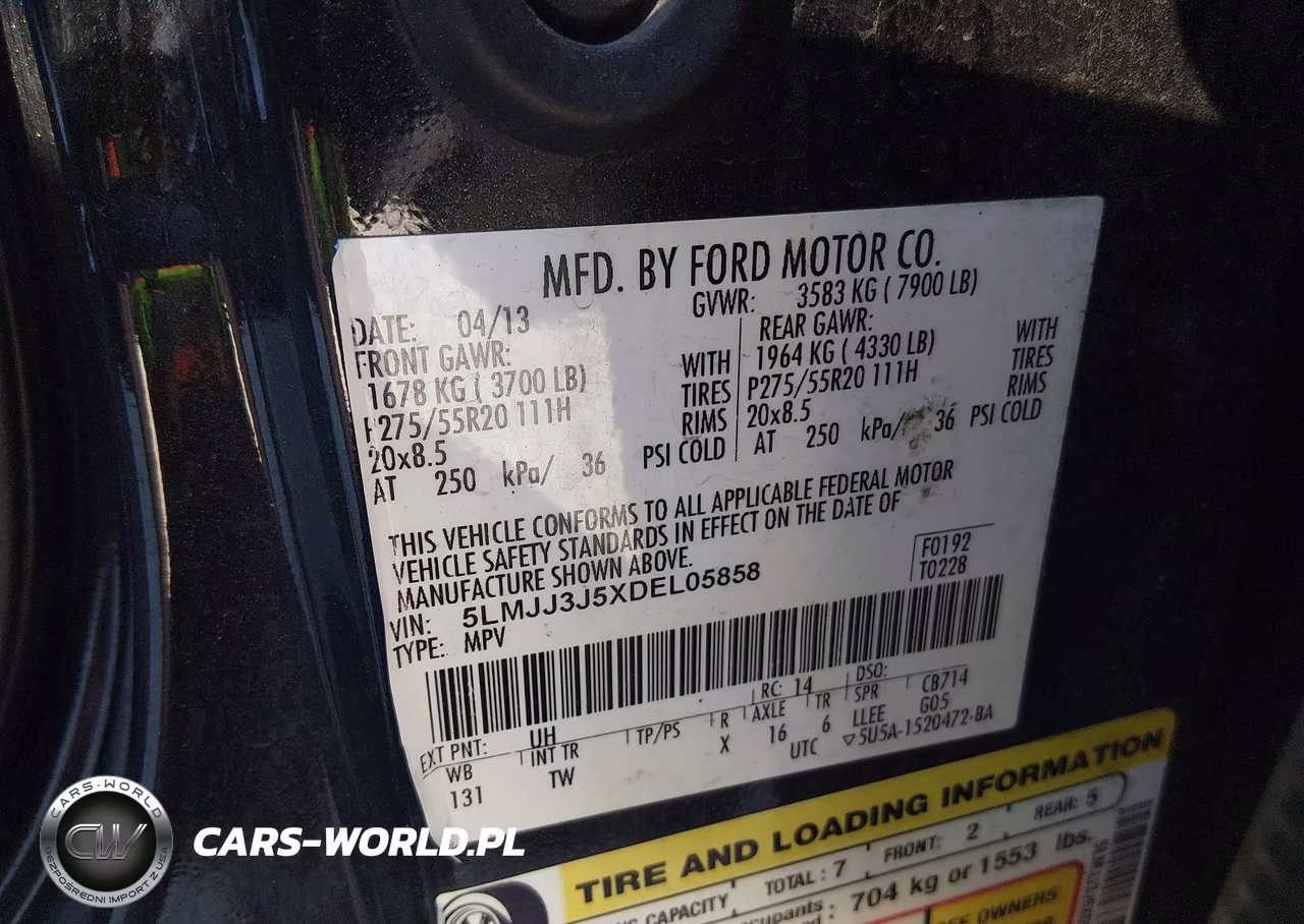 2013 Lincoln Navigator L VIN:5LMJJ3J5XDEL05858 - 9