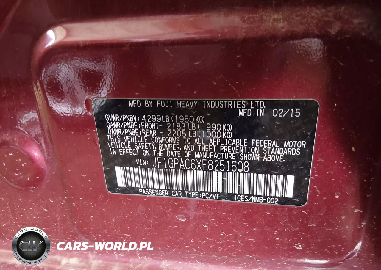 2015 Subaru Impreza 2.0I Premium VIN:JF1GPAC6XF8251608 - 9