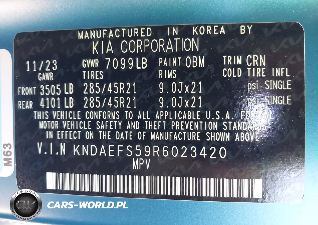 2024 Kia Ev9 Gt-Line VIN:KNDAEFS59R6023420 - 9