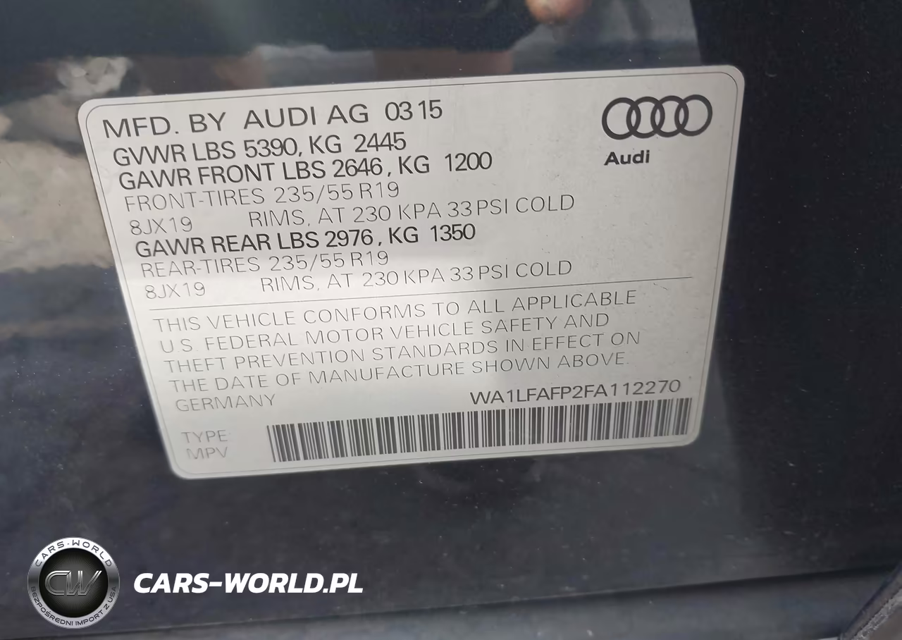 2015 Audi Q5 Premium Plus VIN:WA1LFAFP2FA112270 - 9