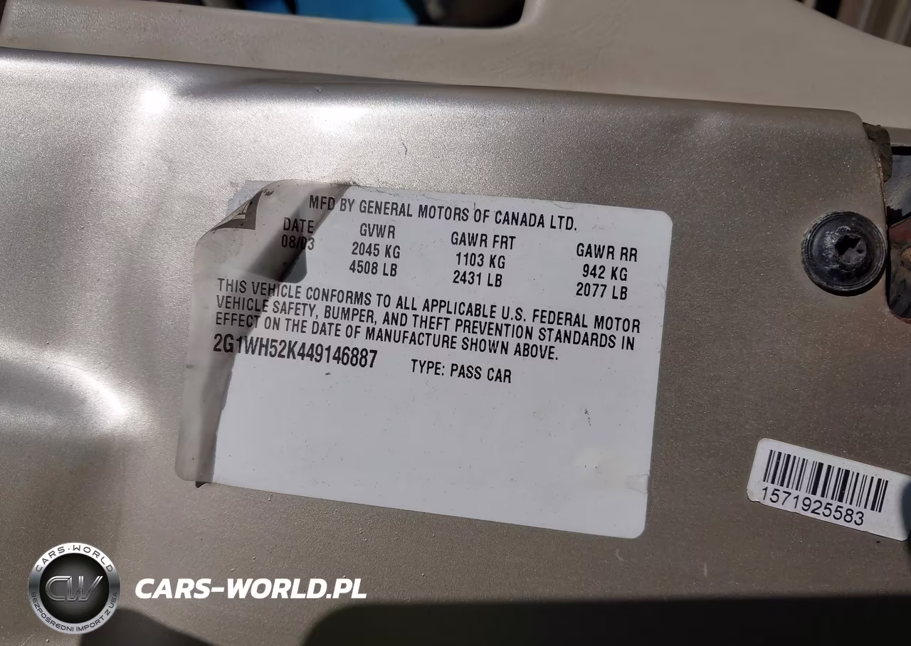 2004 Chevrolet Impala Ls VIN:2G1WH52K449146887 - 9
