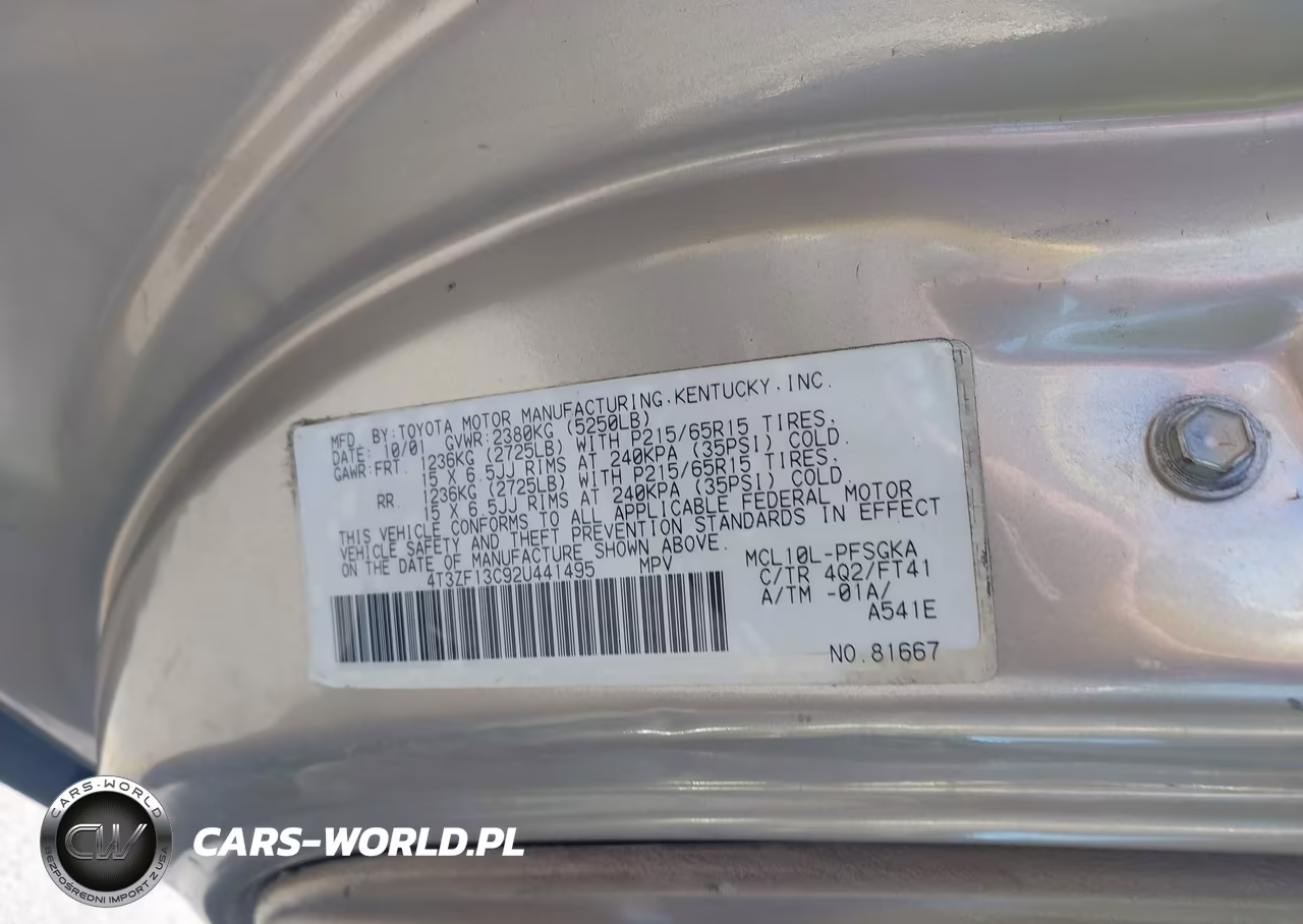 2002 Toyota Sienna Le VIN:4T3ZF13C92U441495 - 9