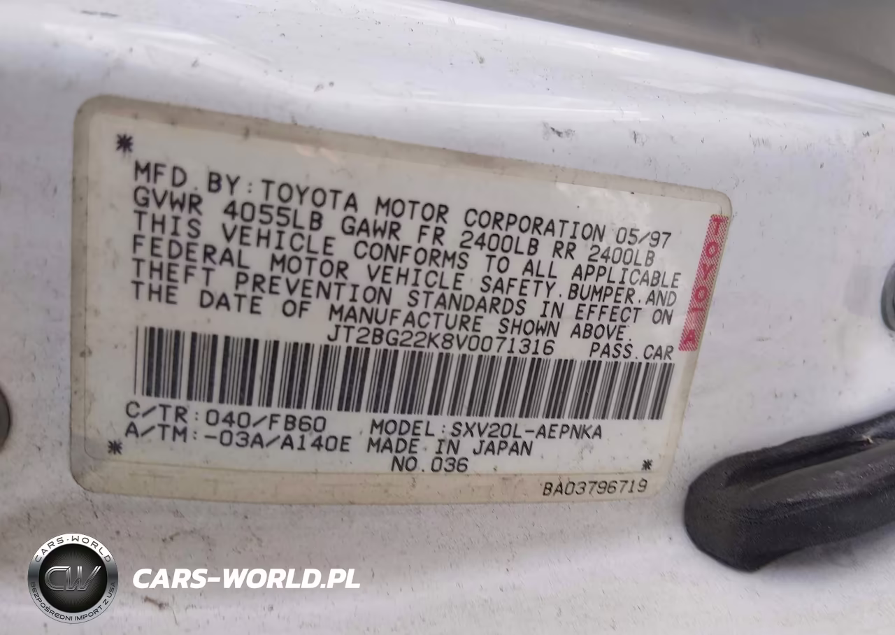 1997 Toyota Camry Le VIN:JT2BG22K8V0071316 - 9