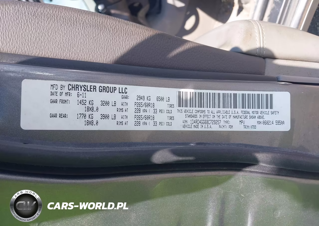 2011 Dodge Durango Crew VIN:1D4RD4GG6BC729257 - 9