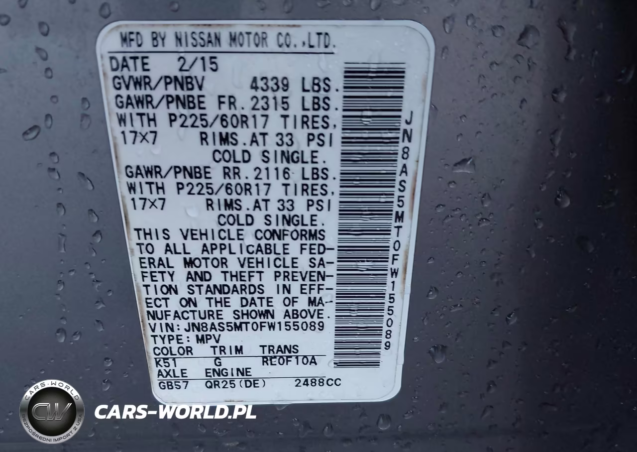 2015 Nissan Rogue Select S VIN:JN8AS5MT0FW155089 - 9