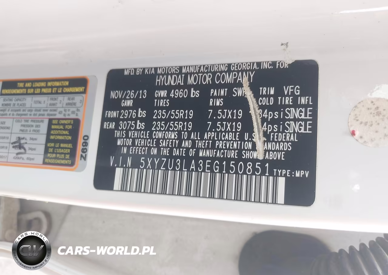 2014 Hyundai Santa Fe Sport 2.0L Turbo VIN:5XYZU3LA3EG150851 - 9