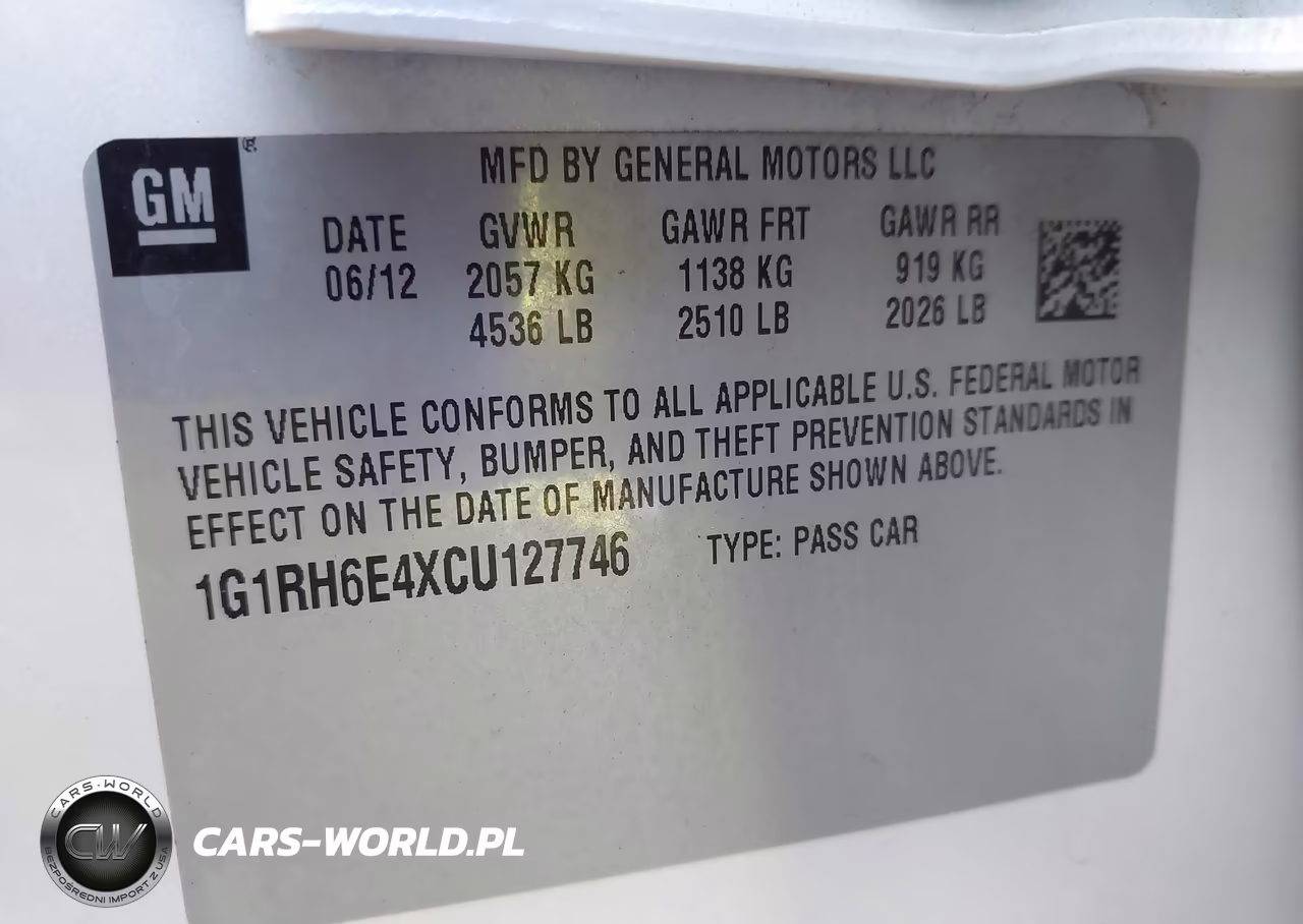 2012 Chevrolet Volt VIN:1G1RH6E4XCU127746 - 9