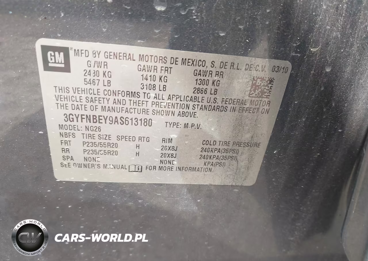 2010 Cadillac Srx Performance Collection VIN:3GYFNBEY9AS613180 - 9
