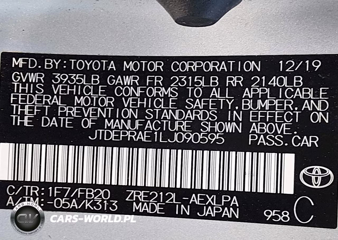 2020 Toyota Corolla Le VIN:JTDEPRAE1LJ090595 - 9