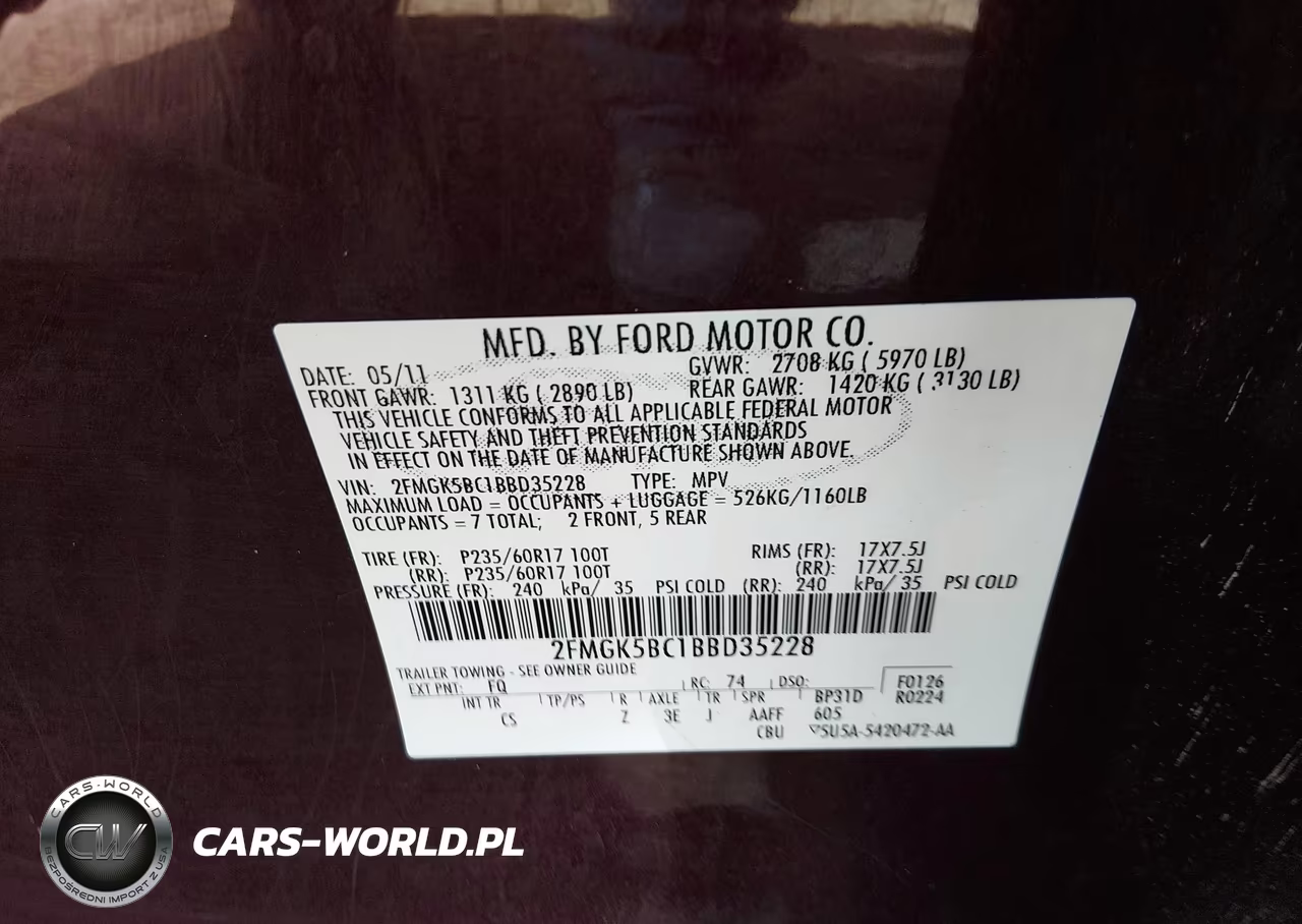 2011 Ford Flex Se VIN:2FMGK5BC1BBD35228 - 9