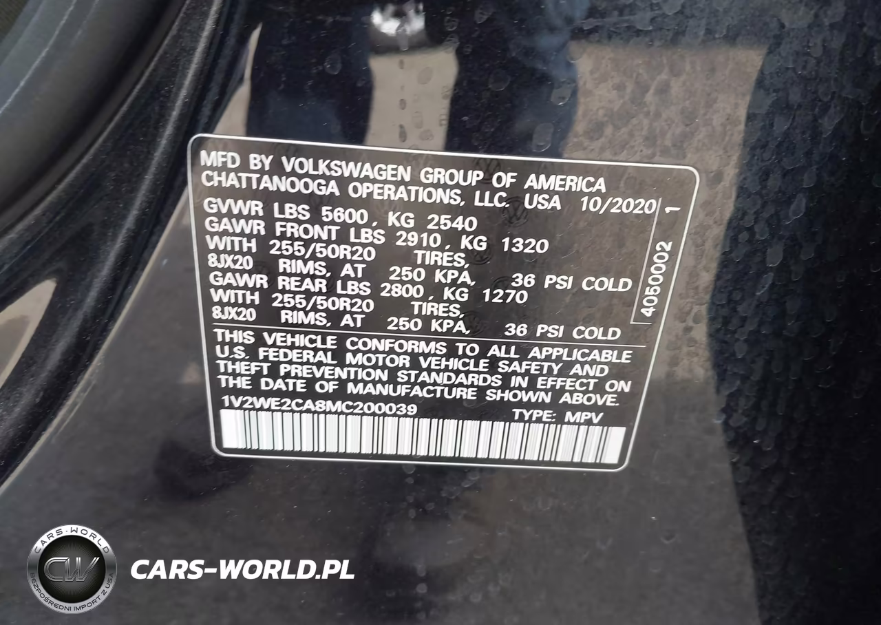 2021 Volkswagen Atlas Cross Sport 3.6L V6 Se W-Technology VIN:1V2WE2CA8MC200039 - 9