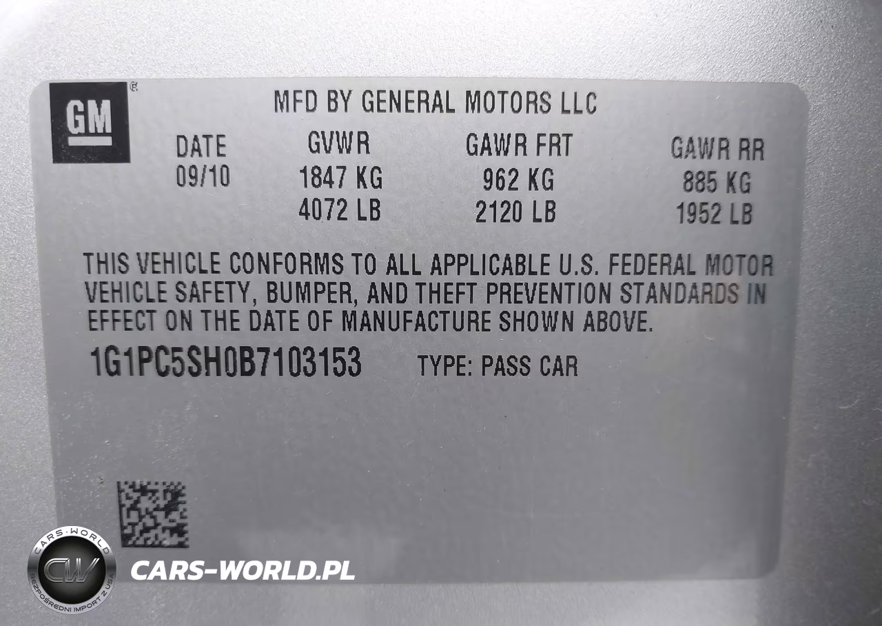 2011 Chevrolet Cruze Ls VIN:1G1PC5SH0B7103153 - 9