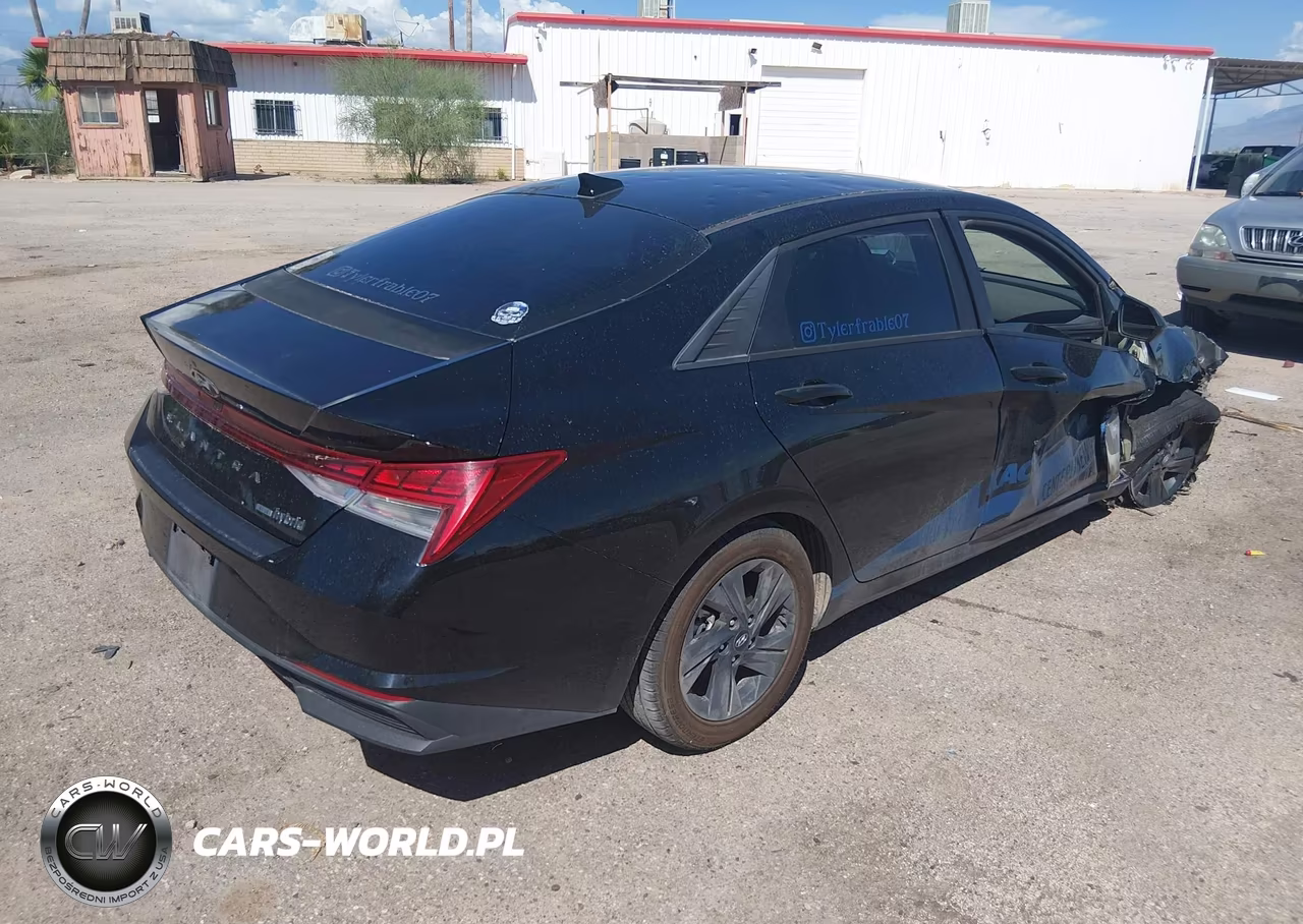 2023 Hyundai Elantra Hybrid Blue VIN:KMHLM4AJ2PU051952 - 4
