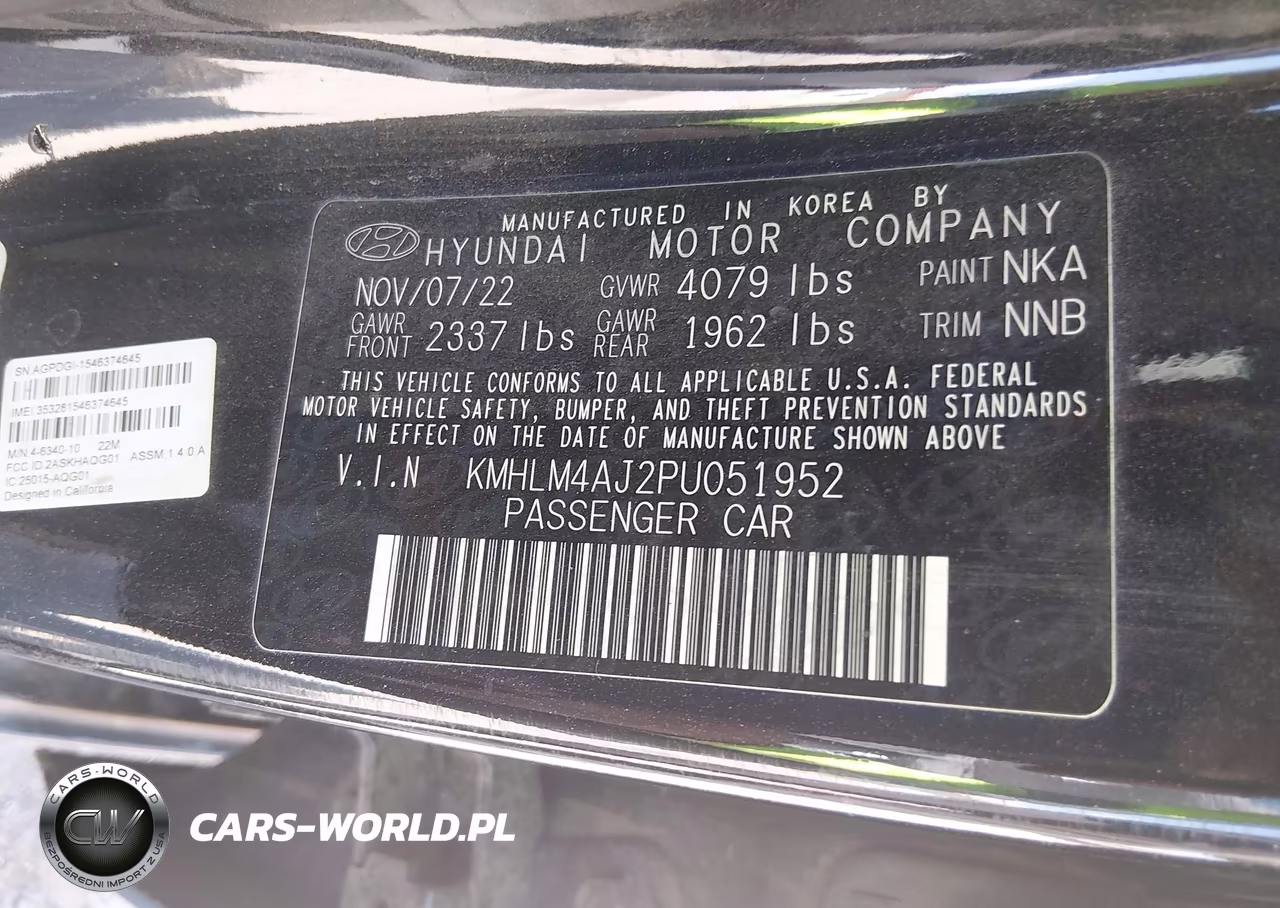 2023 Hyundai Elantra Hybrid Blue VIN:KMHLM4AJ2PU051952 - 9