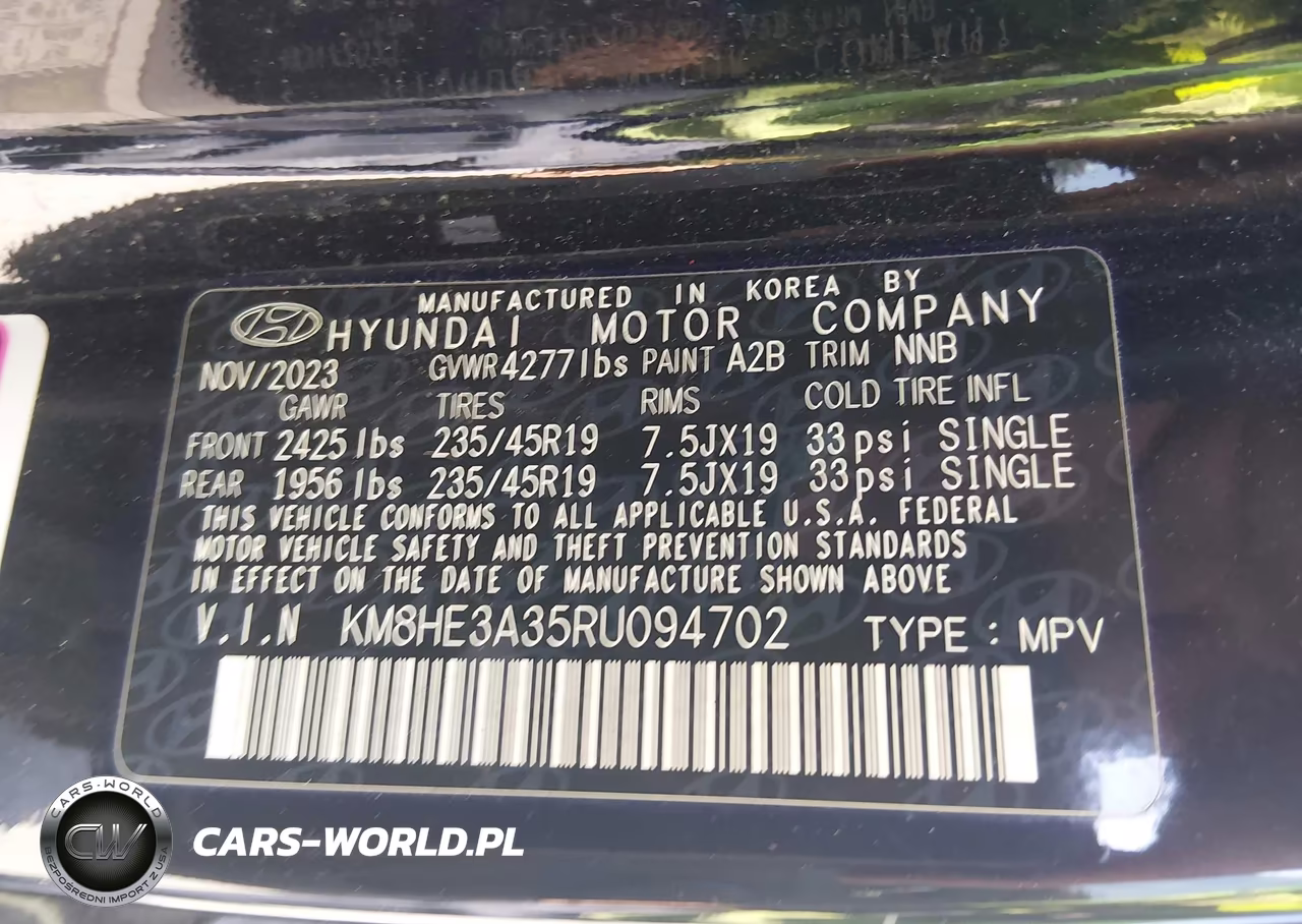 2024 Hyundai Kona Limited VIN:KM8HE3A35RU094702 - 9