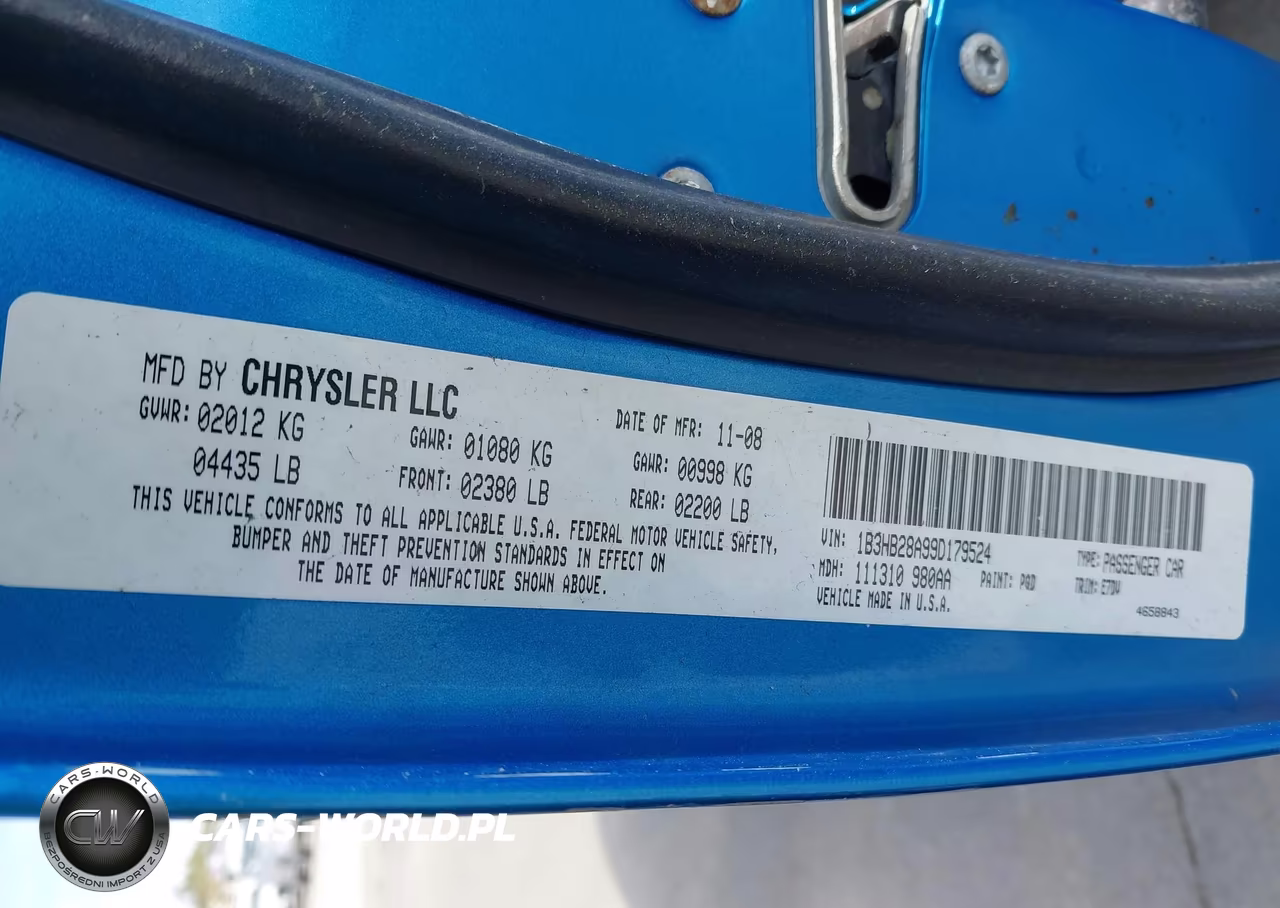 2009 Dodge Caliber Se VIN:1B3HB28A99D179524 - 9