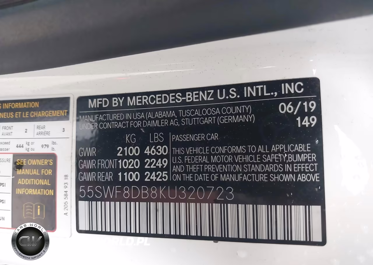 2019 Mercedes-Benz C 300 VIN:55SWF8DB8KU320723 - 9