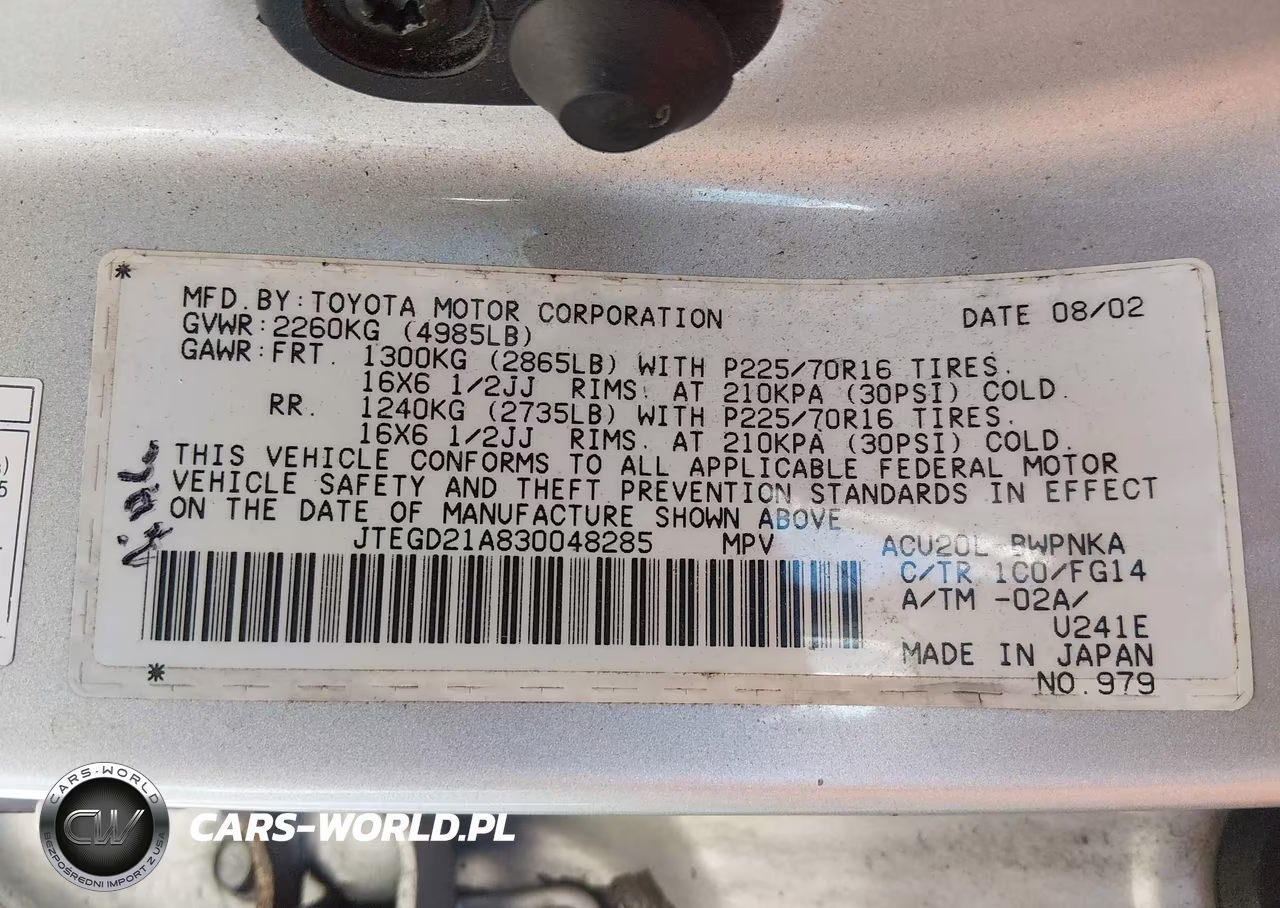2003 Toyota Highlander VIN:JTEGD21A830048285 - 9
