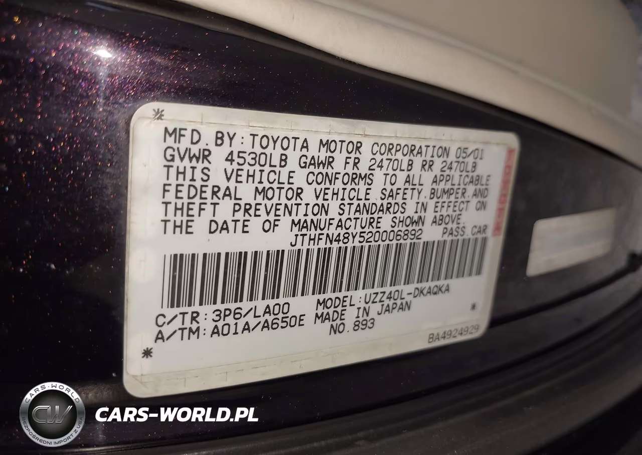2002 Lexus Sc 430 VIN:JTHFN48Y520006892 - 9