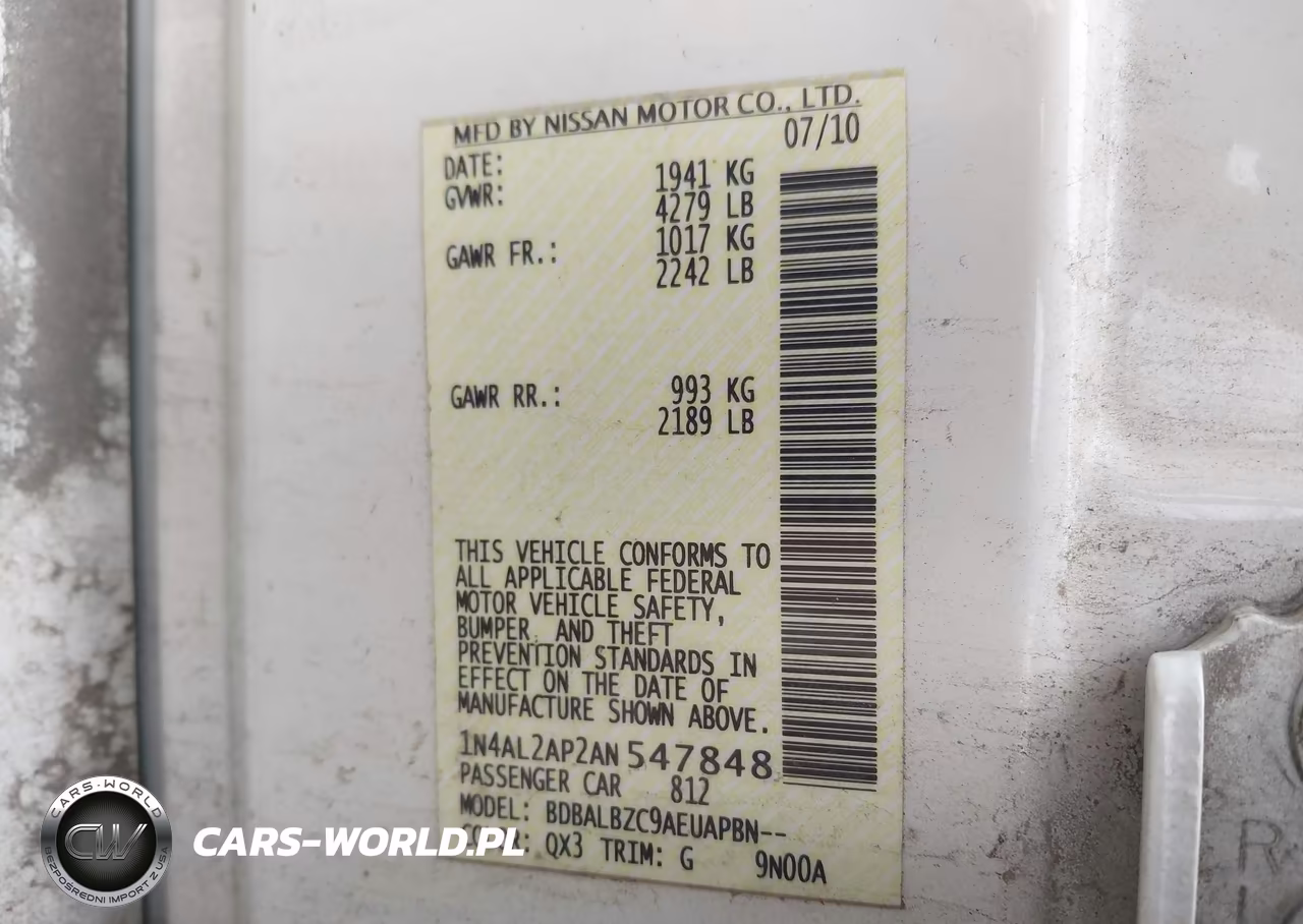 2010 Nissan Altima 2.5 S VIN:1N4AL2AP2AN547848 - 9