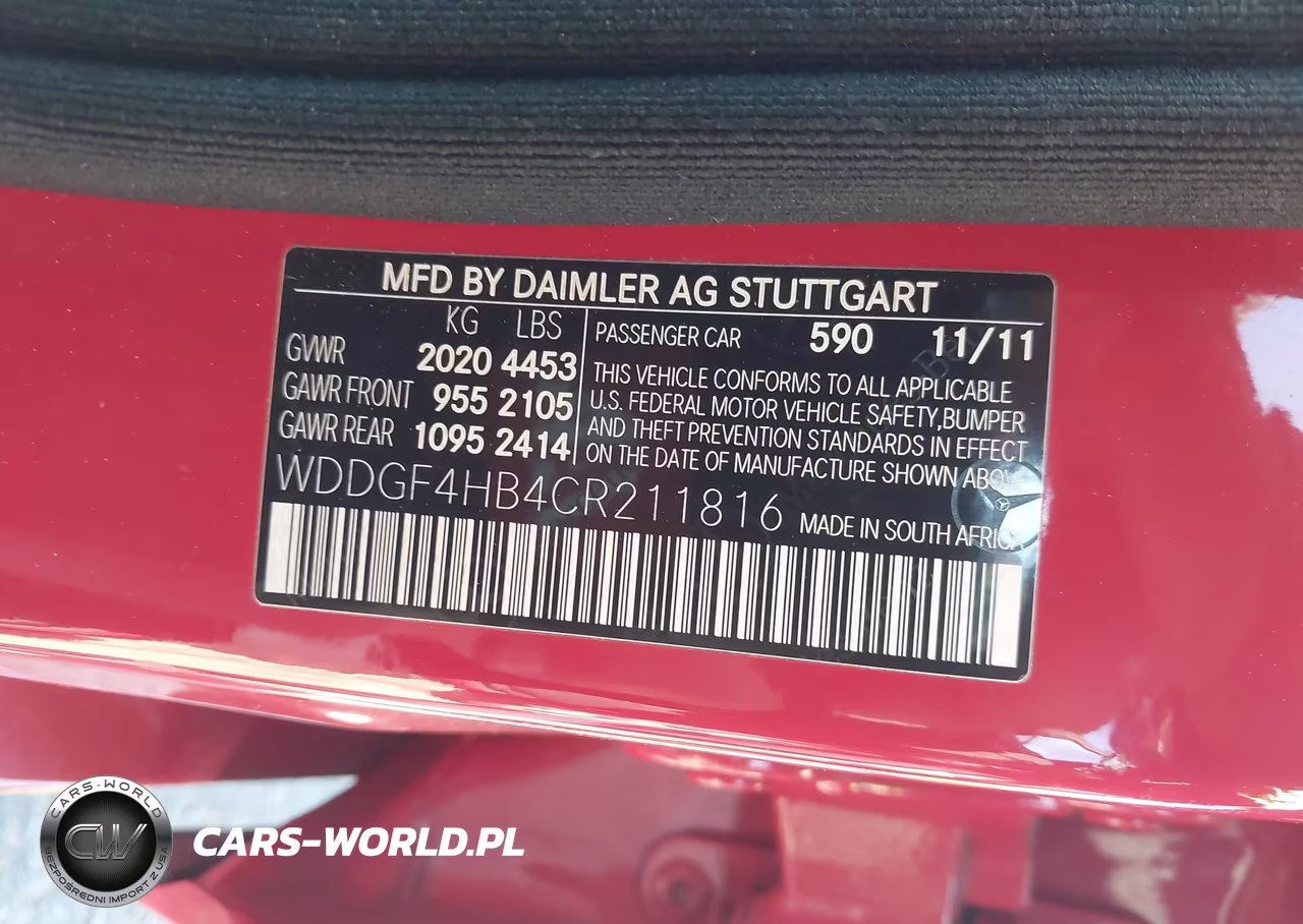 2012 Mercedes-Benz C 250 Sport VIN:WDDGF4HB4CR211816 - 9